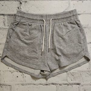 H&M Gray Drawstring Sweat Shorts Size Small Elastic Waist Lounge Athleisure